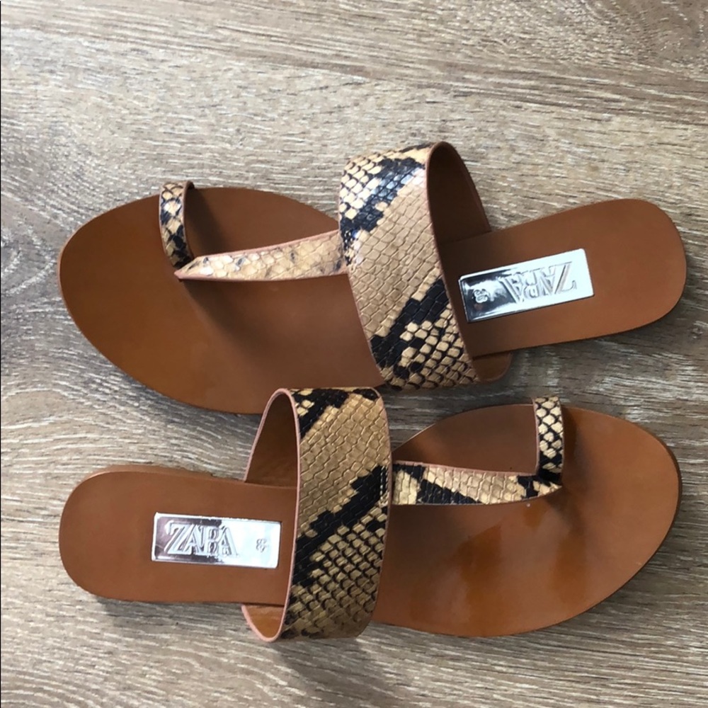 Zara snake print sandal
